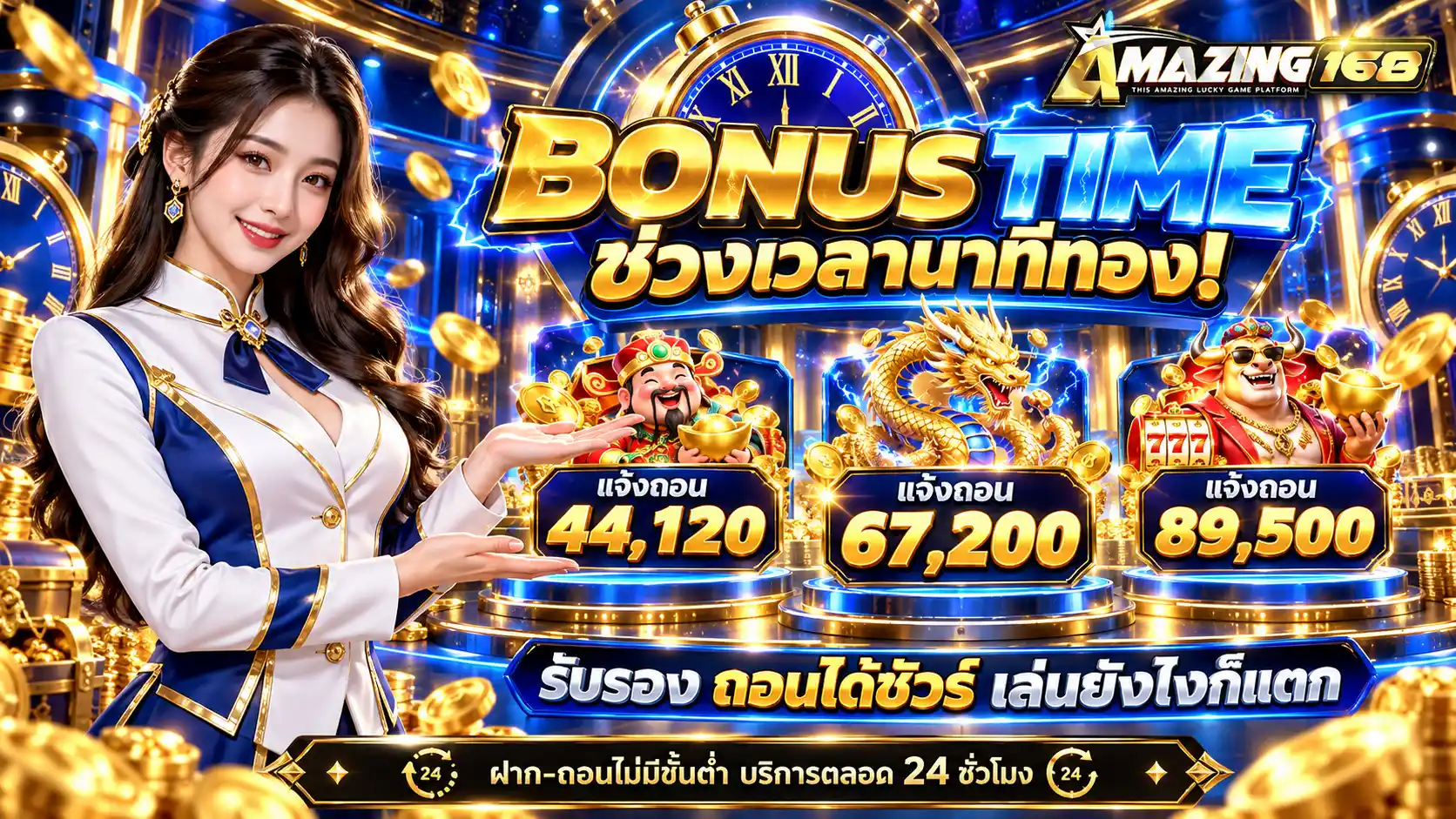 AMAZING168 เดิมพันโต๊ะเกมออนไลน์ รวมค่ายที่ตามหา ทุนหนาจัดเต็ม